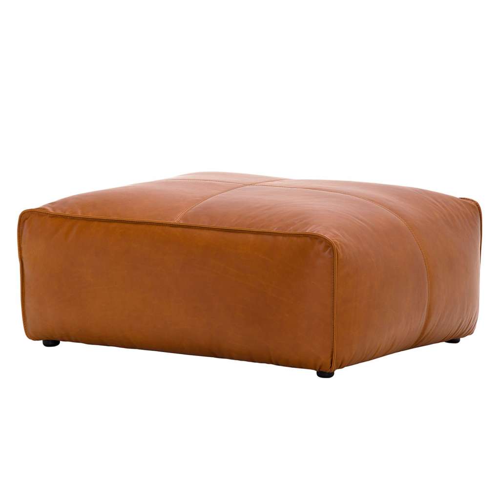 home24 Polsterhocker Hudson Echtleder