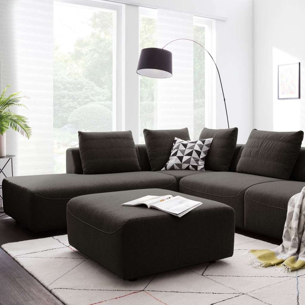 home24 Polsterhocker Finny Webstoff