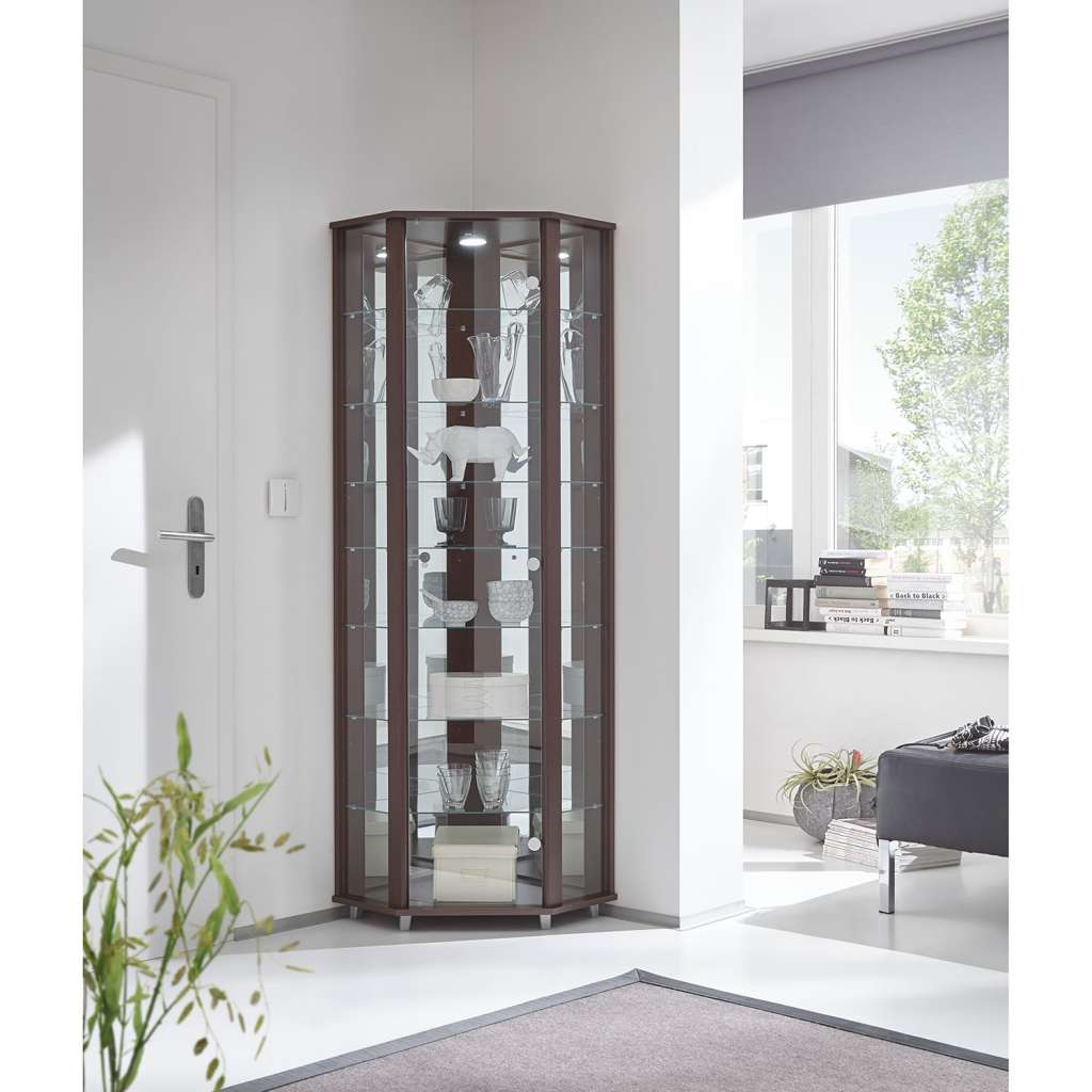 home24 Eckvitrine Amalia (inkl. Beleuchtung)