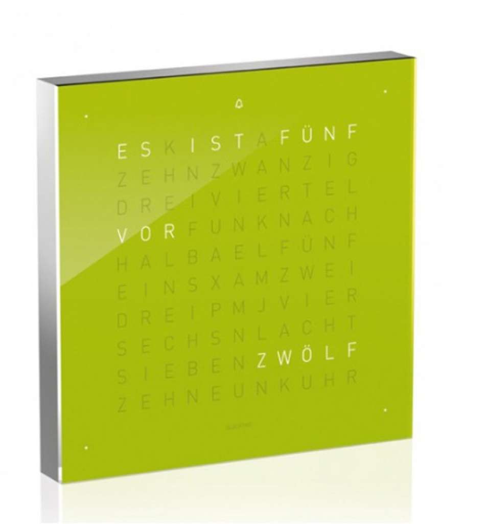 Biegert&Funk - Qlocktwo touch - deutsch - Wecker - grün - indoor
