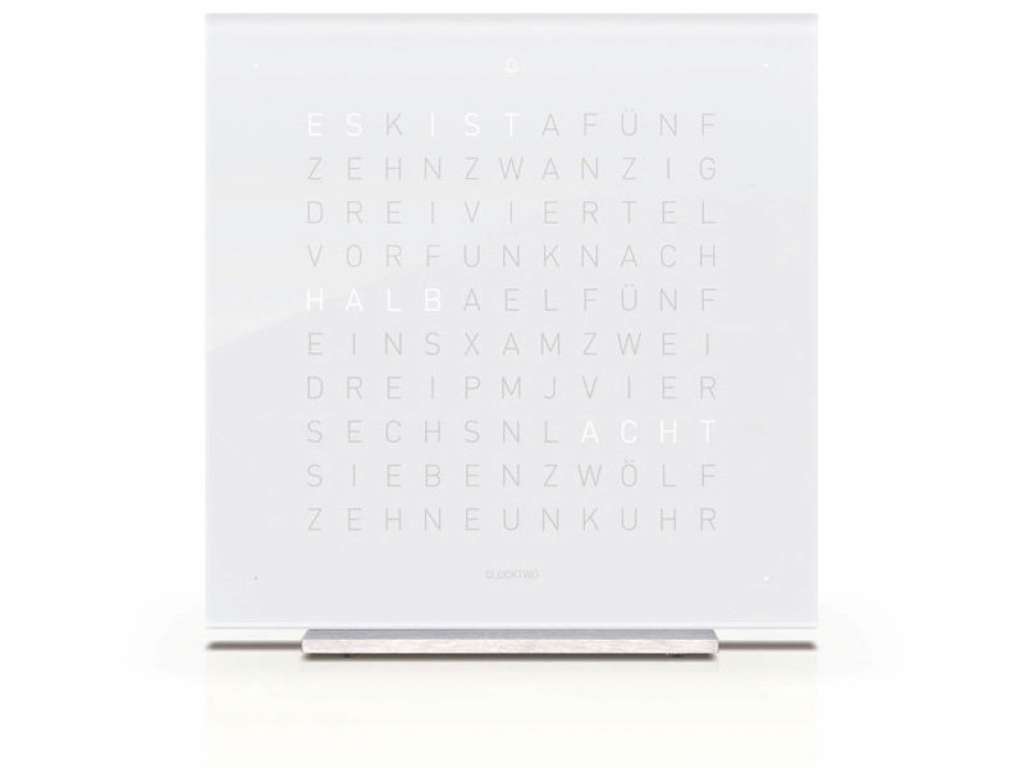 Biegert&Funk - Qlocktwo touch - deutsch - Wecker - weiß - indoor