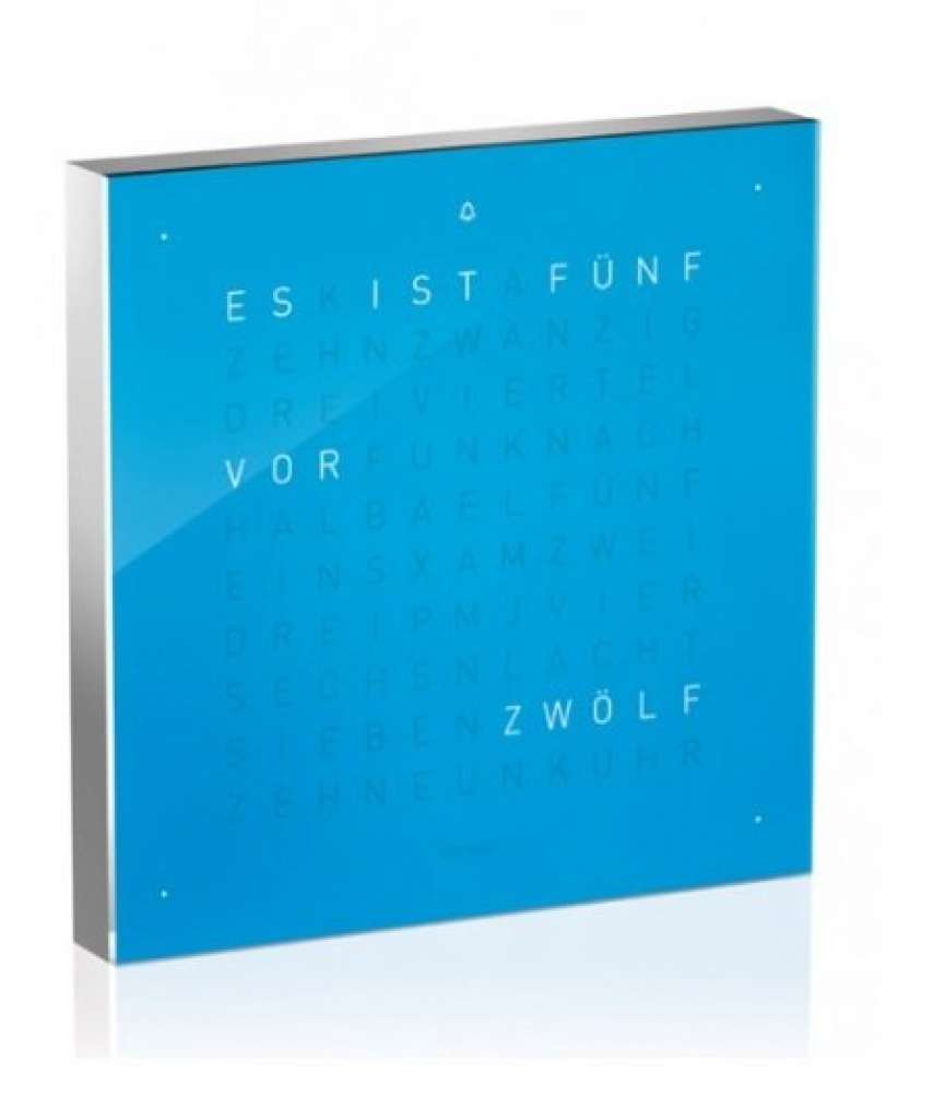 Biegert&Funk - Qlocktwo touch - deutsch - Wecker - blau - indoor