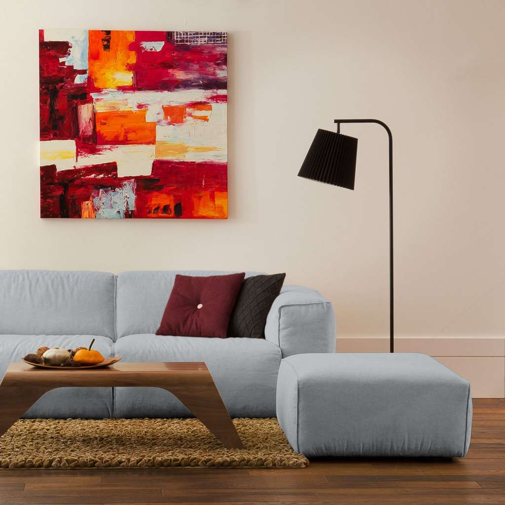 home24 Polsterhocker Hudson Webstoff