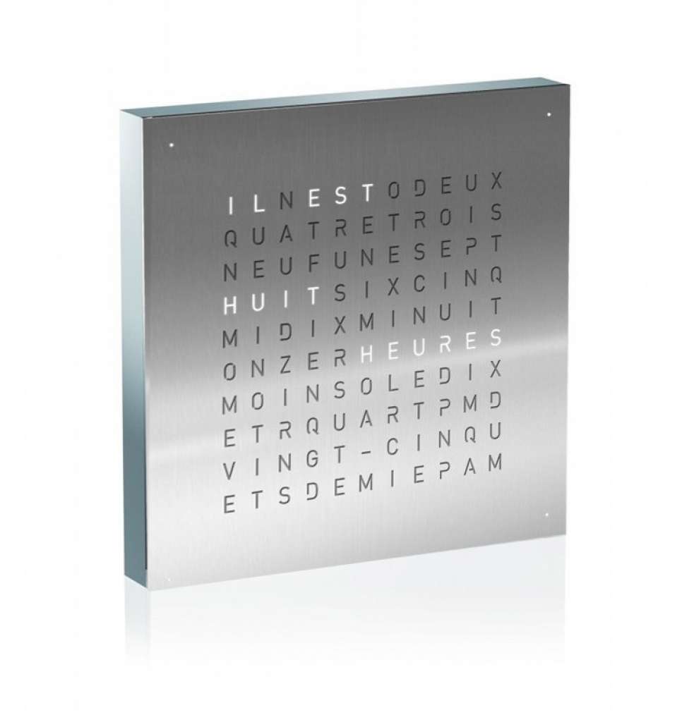 Biegert&Funk - Qlocktwo touch - deutsch - Wecker - Edelstahl poliert - indoor