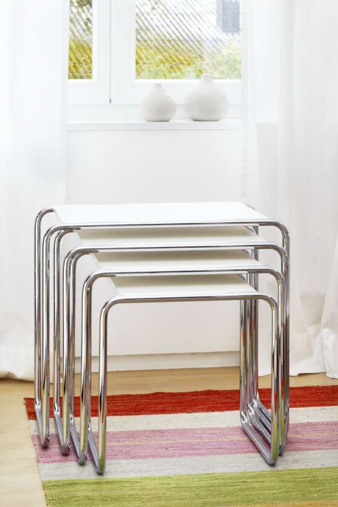 Thonet - B 9d Beistelltisch - weiß lackiert - indoor