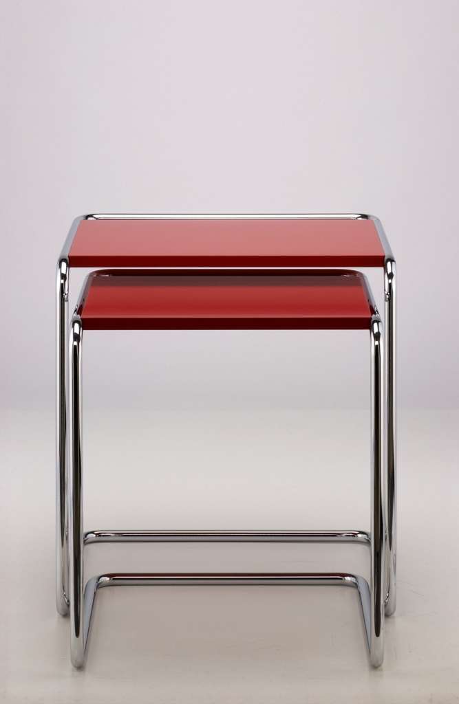 Thonet - B 97a Beistelltisch - rot lackiert - indoor