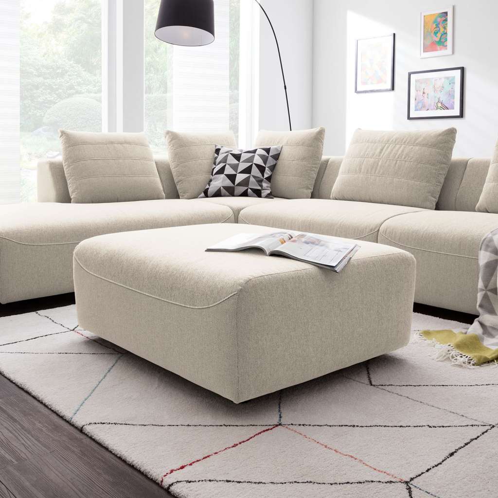 home24 Polsterhocker Finny Webstoff