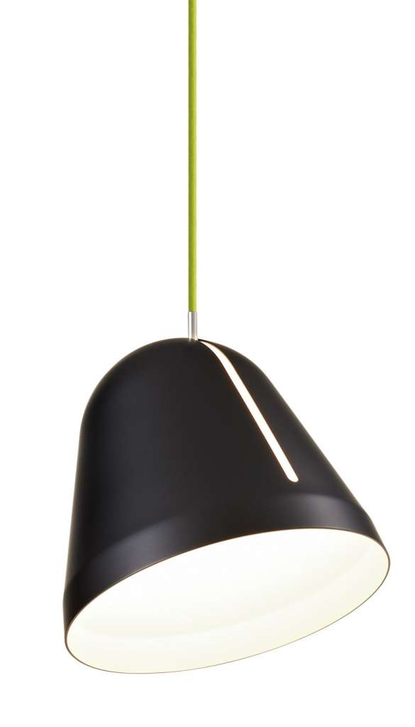 Nyta - Tilt Hängeleuchte - schwarz - Kabel hellgrün 3m - indoor