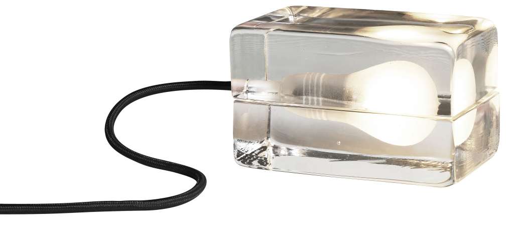 Design House Stockholm - Block Lamp - schwarzes Kabel - indoor