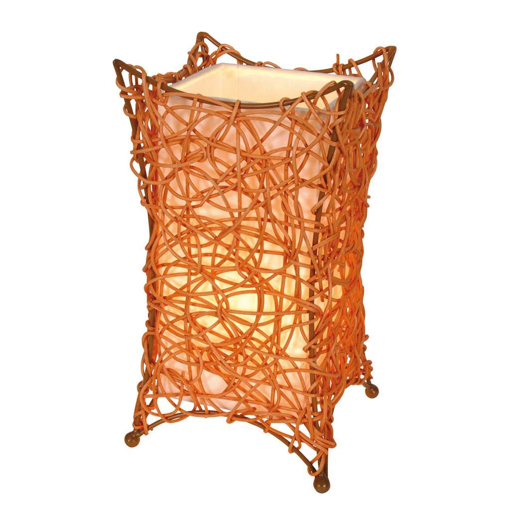 home24 Korb-Tischleuchte Hurly-Burly Orange