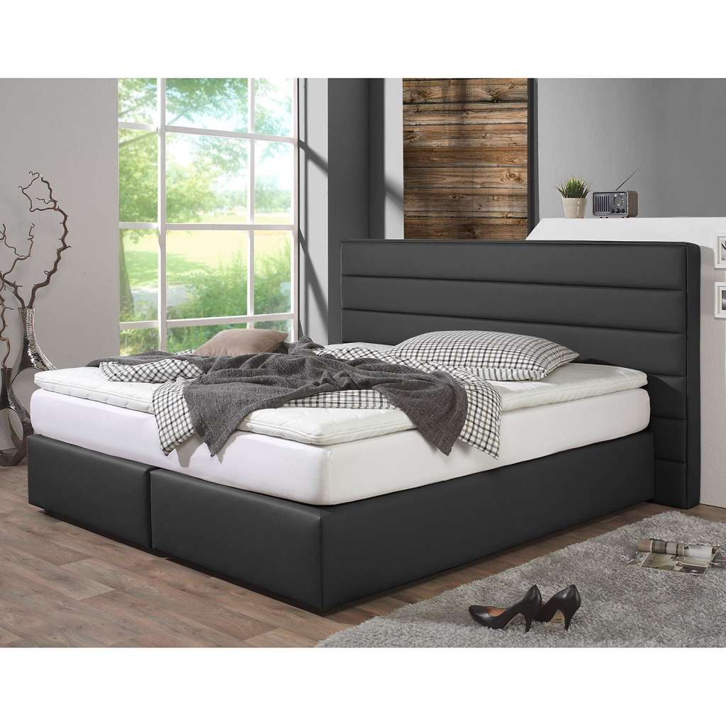 home24 Boxspringbett Ingebo Kunstleder