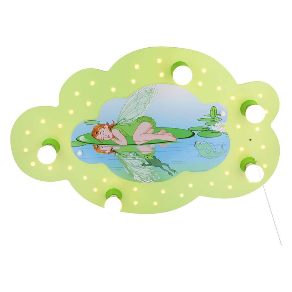 home24 Deckenleuchte Bildwolke schlafende Fee