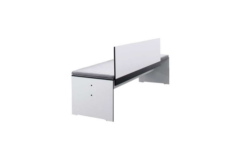 Conmoto - Auflage Riva S - für Bank mit Rückenlehne 176x50 - schwarz - outdoor