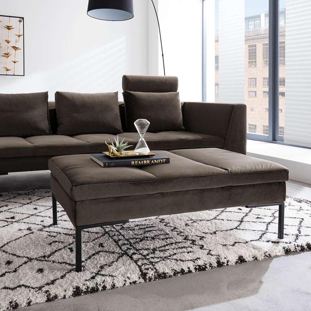 home24 Polsterhocker Madison Samt