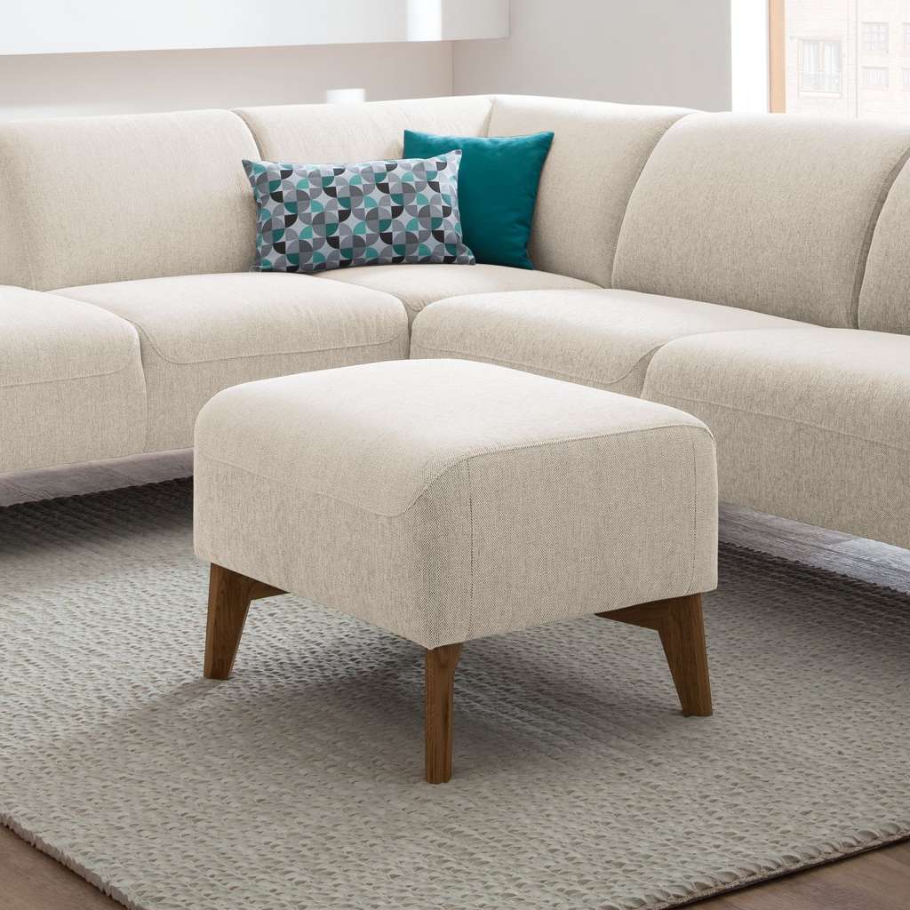 home24 Polsterhocker Bora II Webstoff
