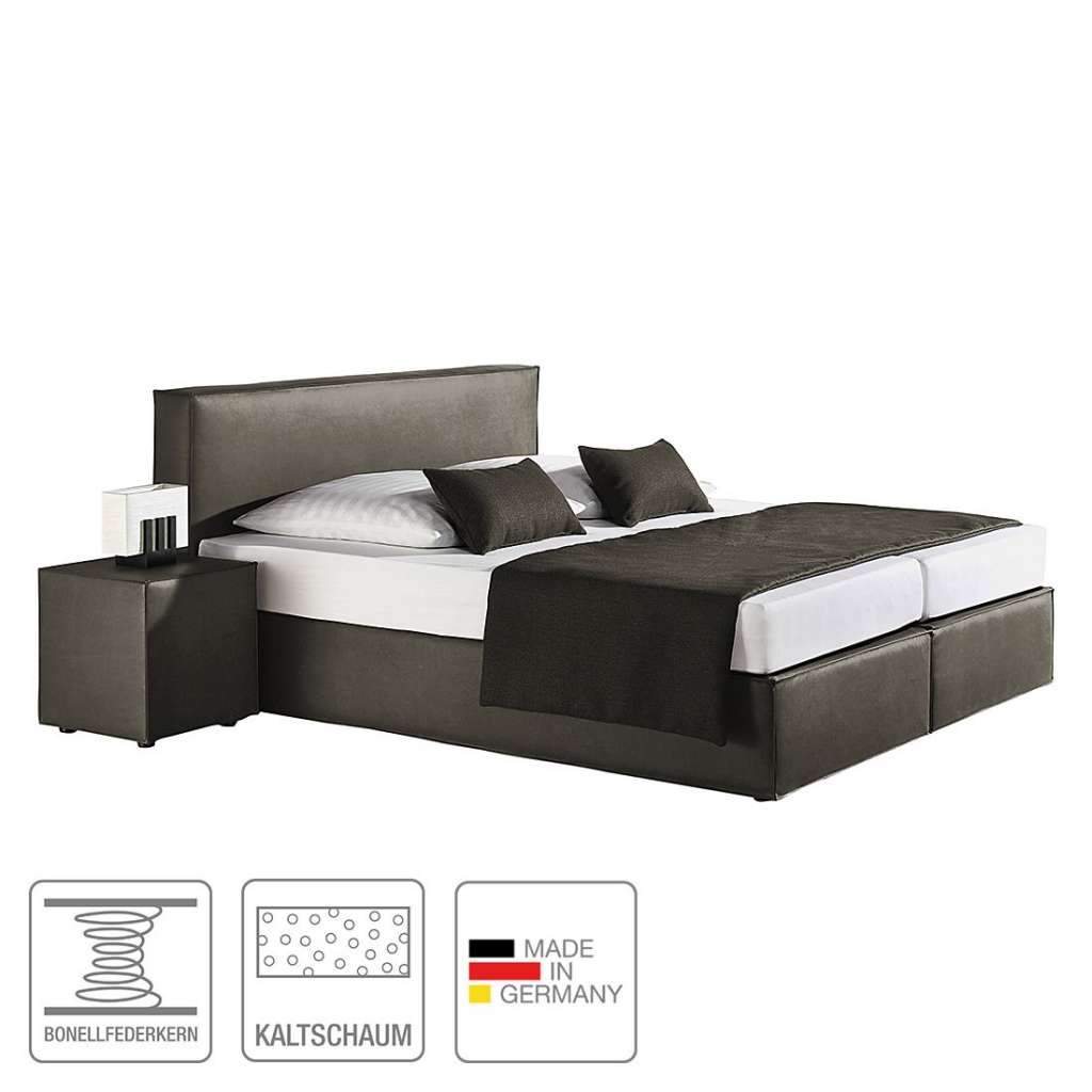 home24 Boxspringbett Cyra Kunstleder
