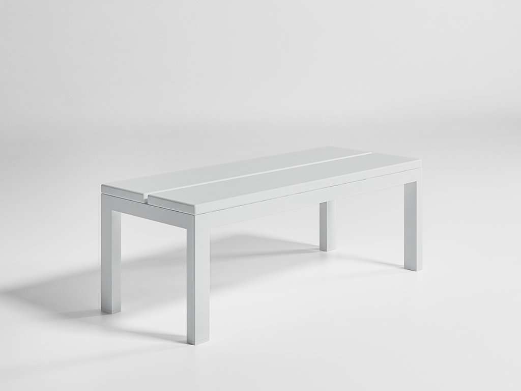 Gandia Blasco - Na Xemena Yondal Sitzbank - 90 cm eloxiert - outdoor