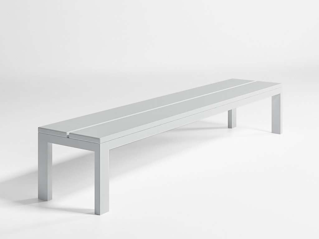 Gandia Blasco - Na Xemena Yondal Sitzbank - 210 cm eloxiert - outdoor
