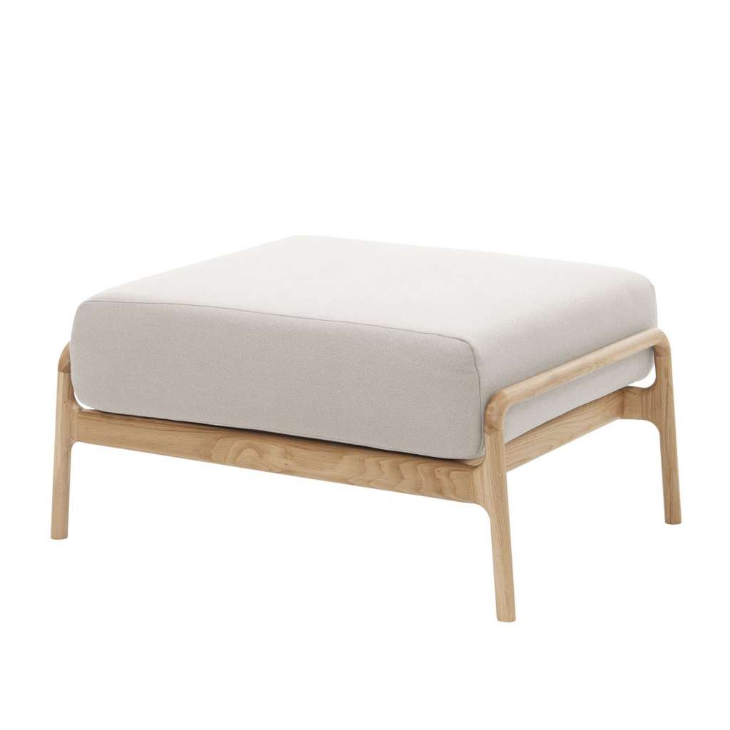 home24 Polsterhocker Fawn Webstoff