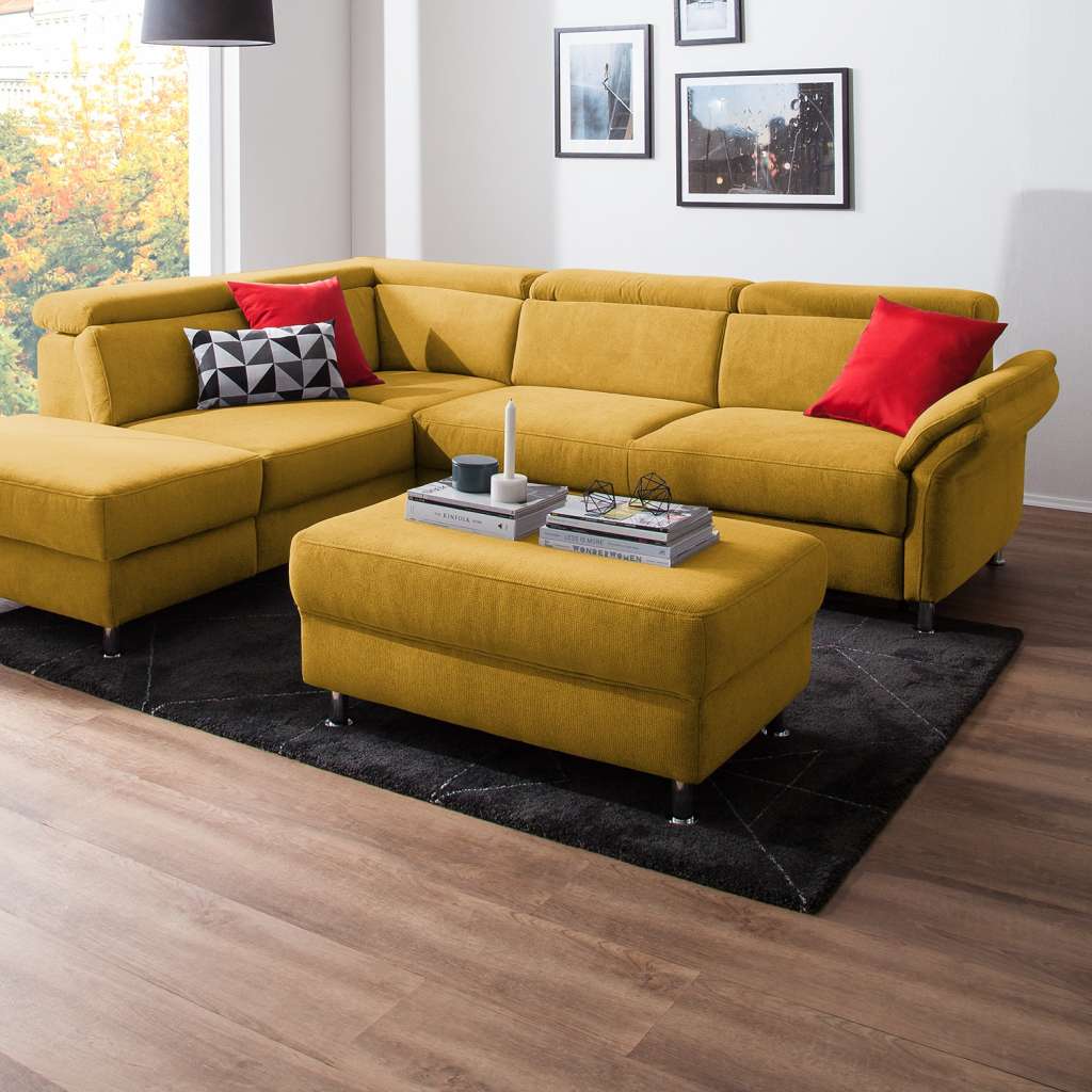 home24 Polsterhocker Calang Webstoff