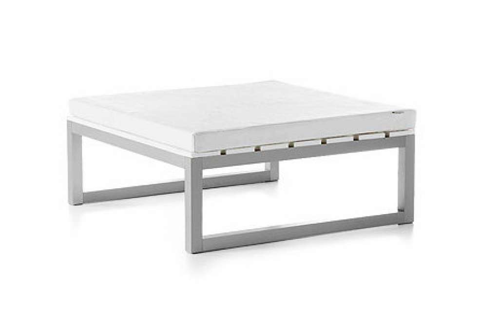 Gandia Blasco - Saler Modular Pouf - eloxiert/weiß - outdoor