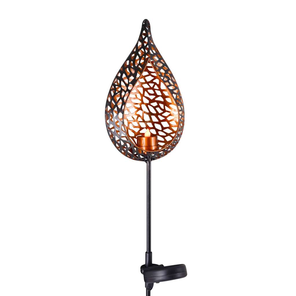 home24 LED-Solar Erdspiess Tropfen