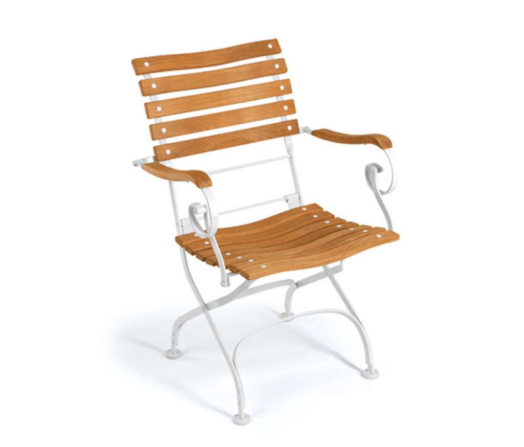 Weishäupl - Classic Sessel curved - weiß - outdoor