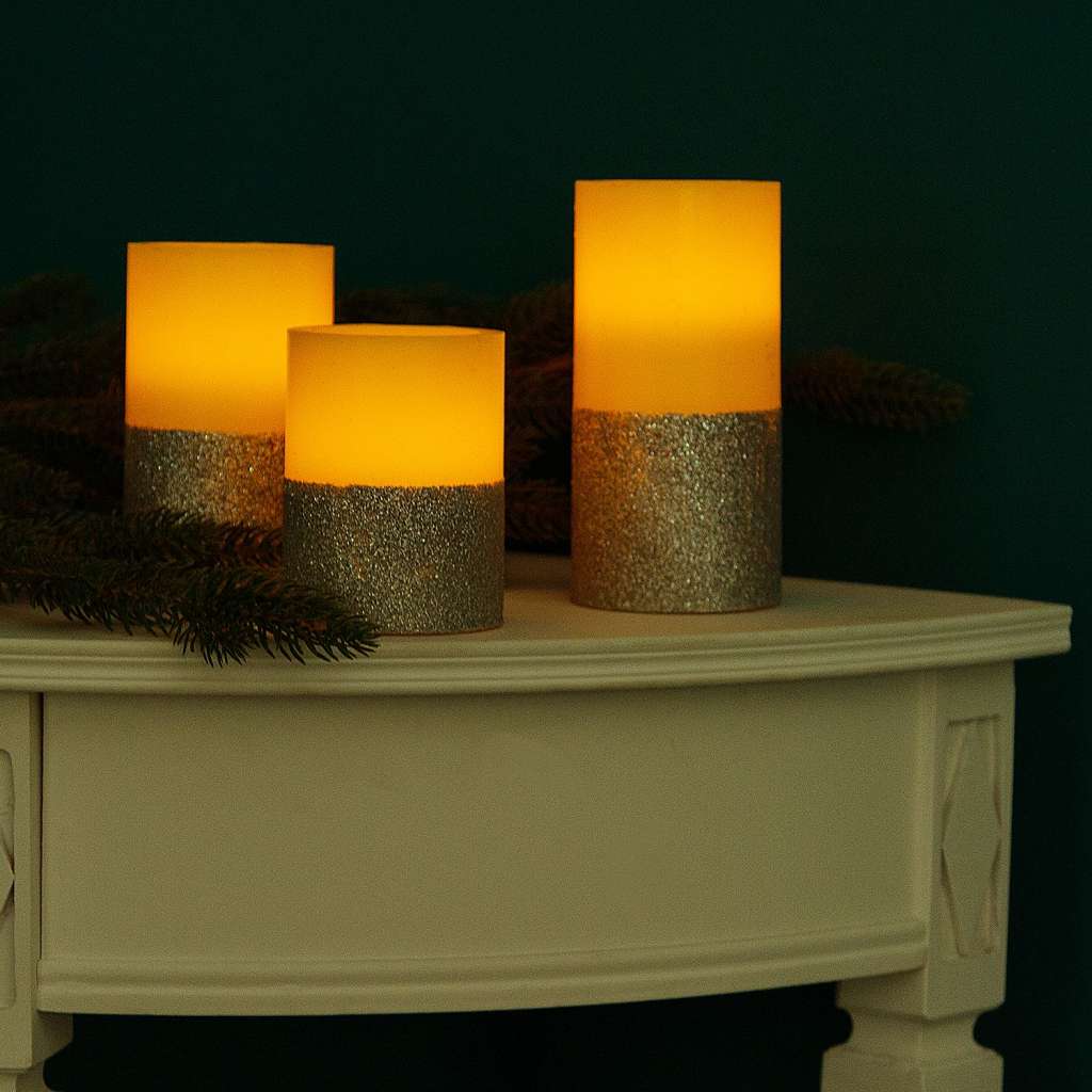 home24 LED-Kerze Gilston (3-teilig)