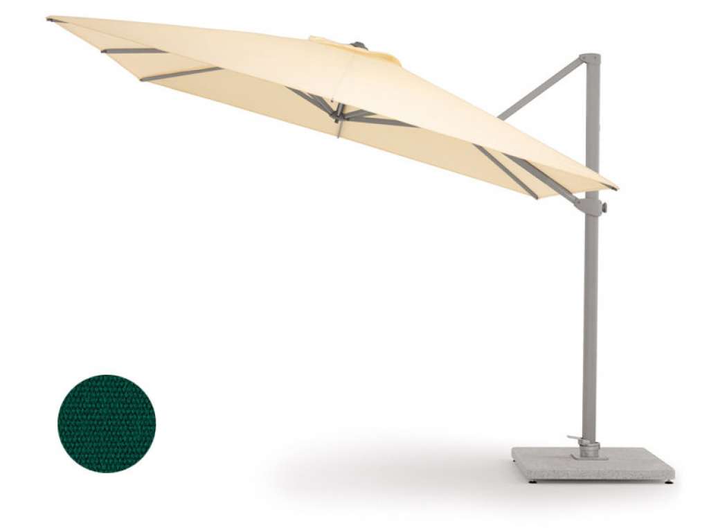 Weishäupl - Freiarmschirm - rund dunkelgrün - outdoor