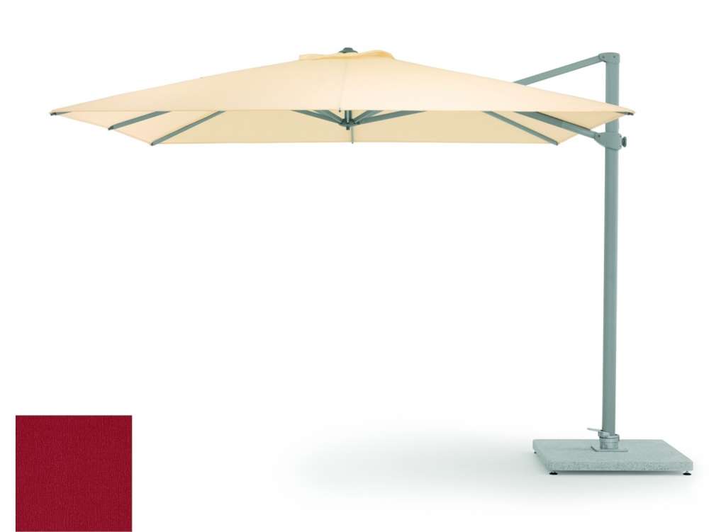 Weishäupl - Freiarmschirm - rund Ø 350 cm - Acryltuch  kirschrot - outdoor