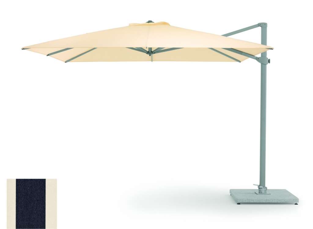 Weishäupl - Freiarmschirm - rund Ø 350 cm - Acryltuch  marine-natur - outdoor