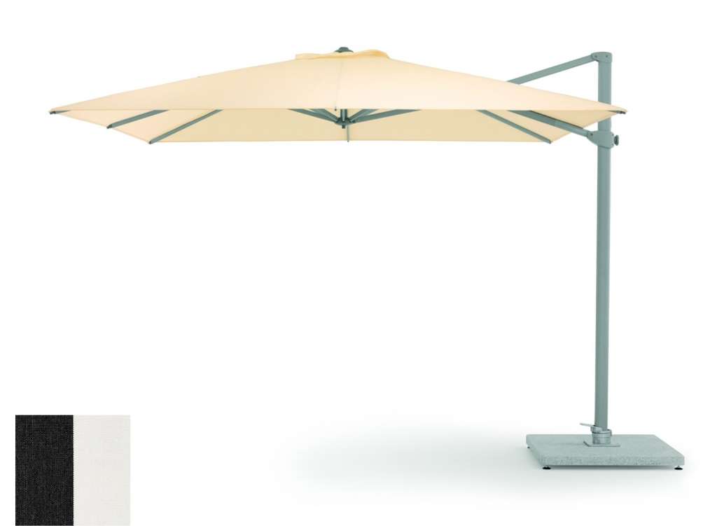 Weishäupl - Freiarmschirm - rund Ø 350 cm - Acryltuch  schwarz-weiß - outdoor