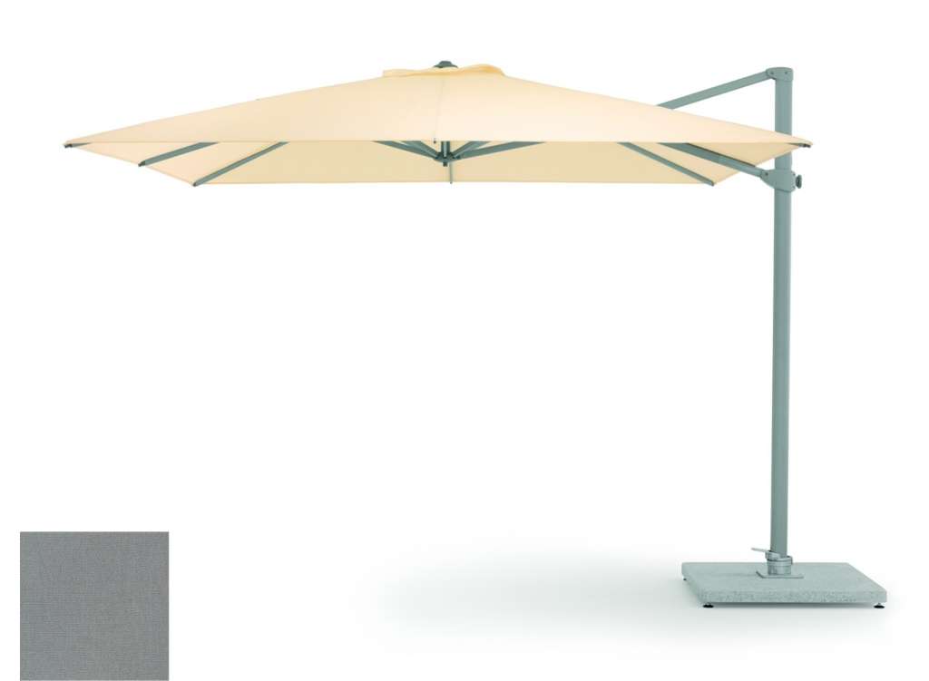Weishäupl - Freiarmschirm - rund Ø 350 cm - Acryltuch  grau - outdoor