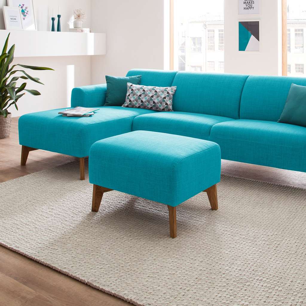 home24 Polsterhocker Bora II Webstoff