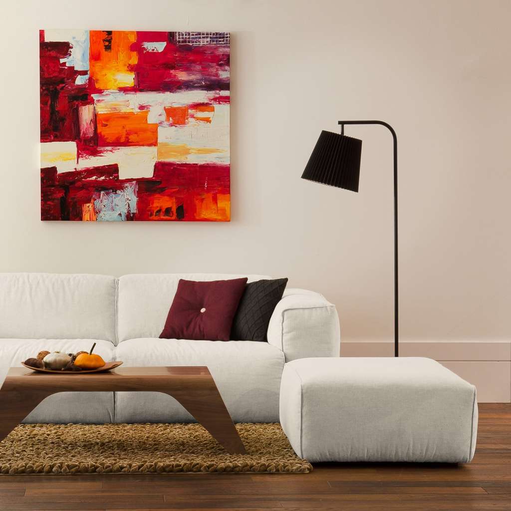home24 Polsterhocker Hudson Webstoff