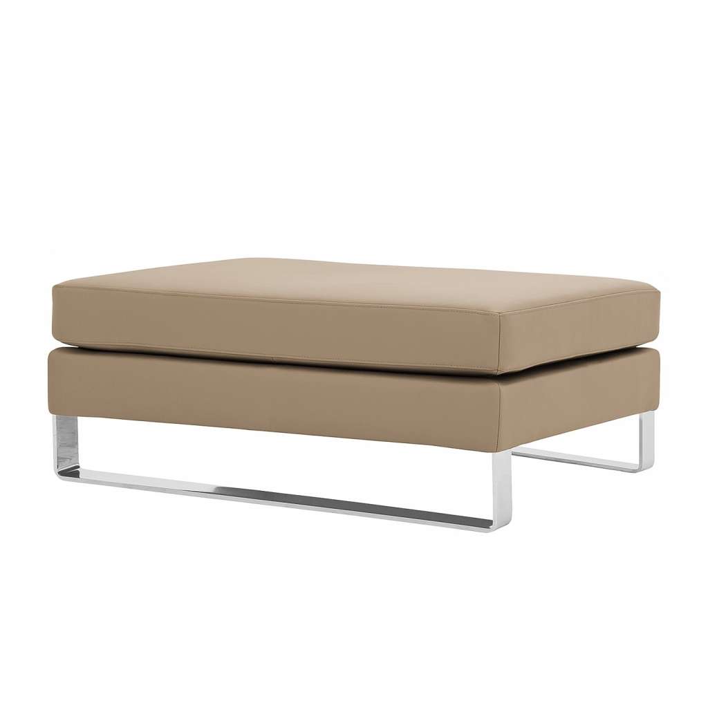 home24 Polsterhocker Portobello Echtleder