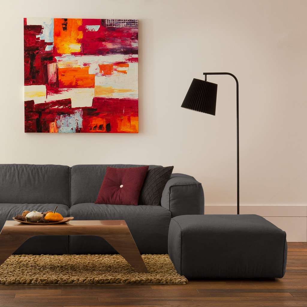 home24 Polsterhocker Hudson Webstoff