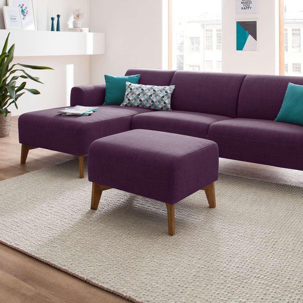 home24 Polsterhocker Bora II Webstoff