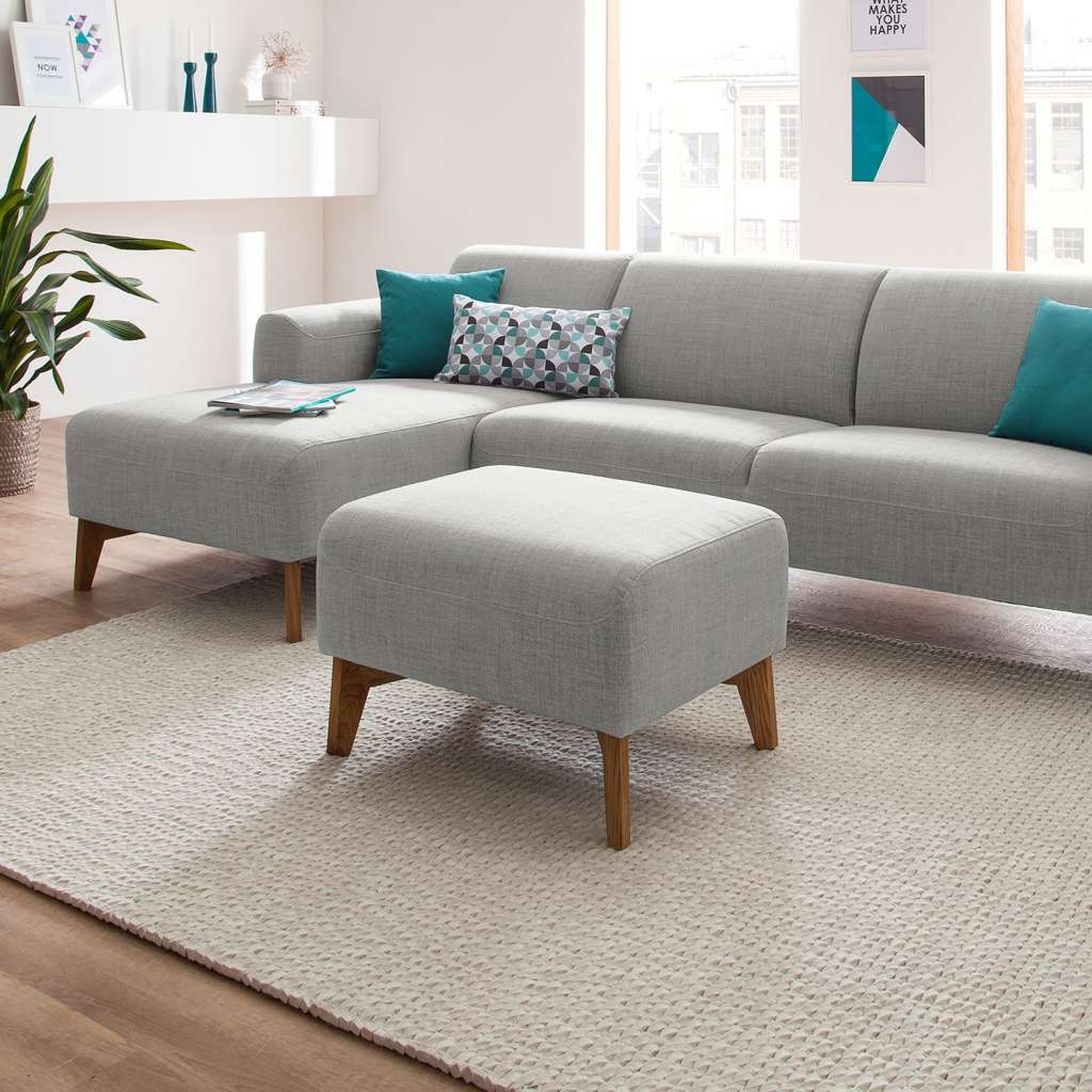 home24 Polsterhocker Bora II Webstoff