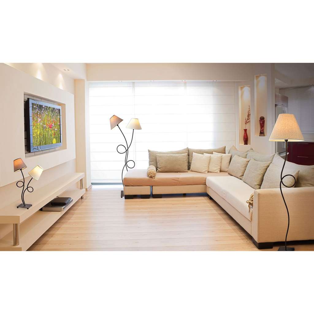 home24 Tischleuchte Twiddle Braun