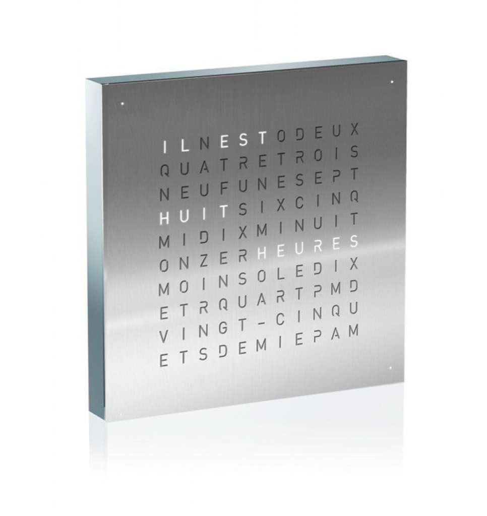 Biegert&Funk - Qlocktwo touch - englisch - Wecker - Edelstahl poliert - indoor