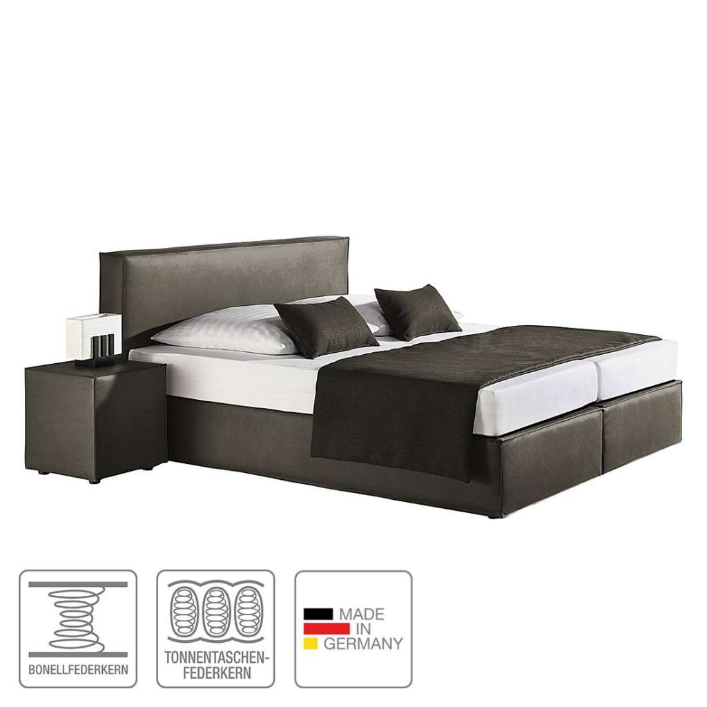 home24 Boxspringbett Cyra Kunstleder