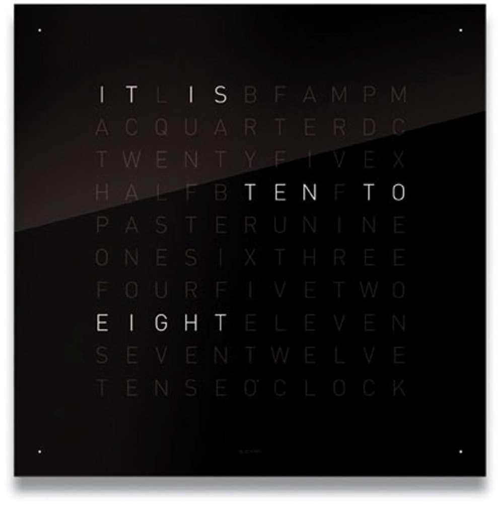 Biegert&Funk - Qlocktwo - englisch - schwarz - indoor