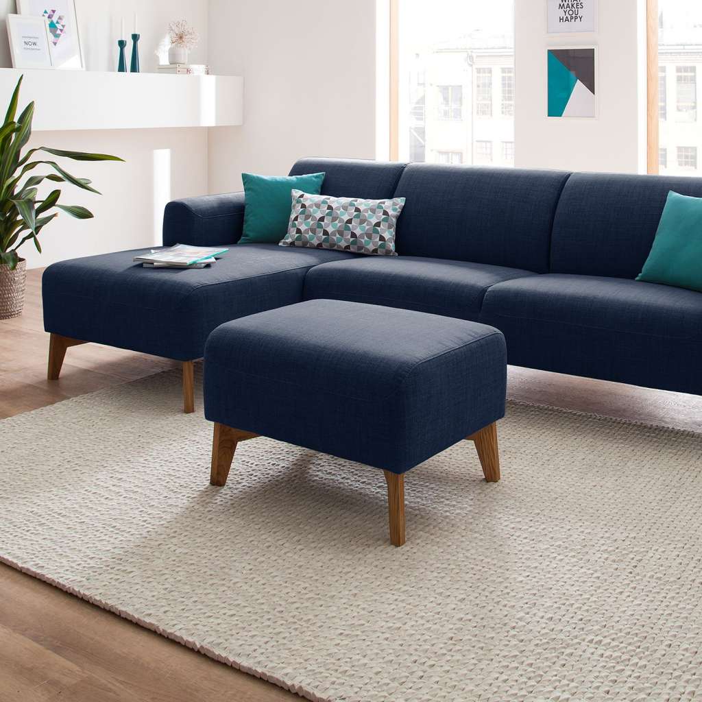 home24 Polsterhocker Bora II Webstoff