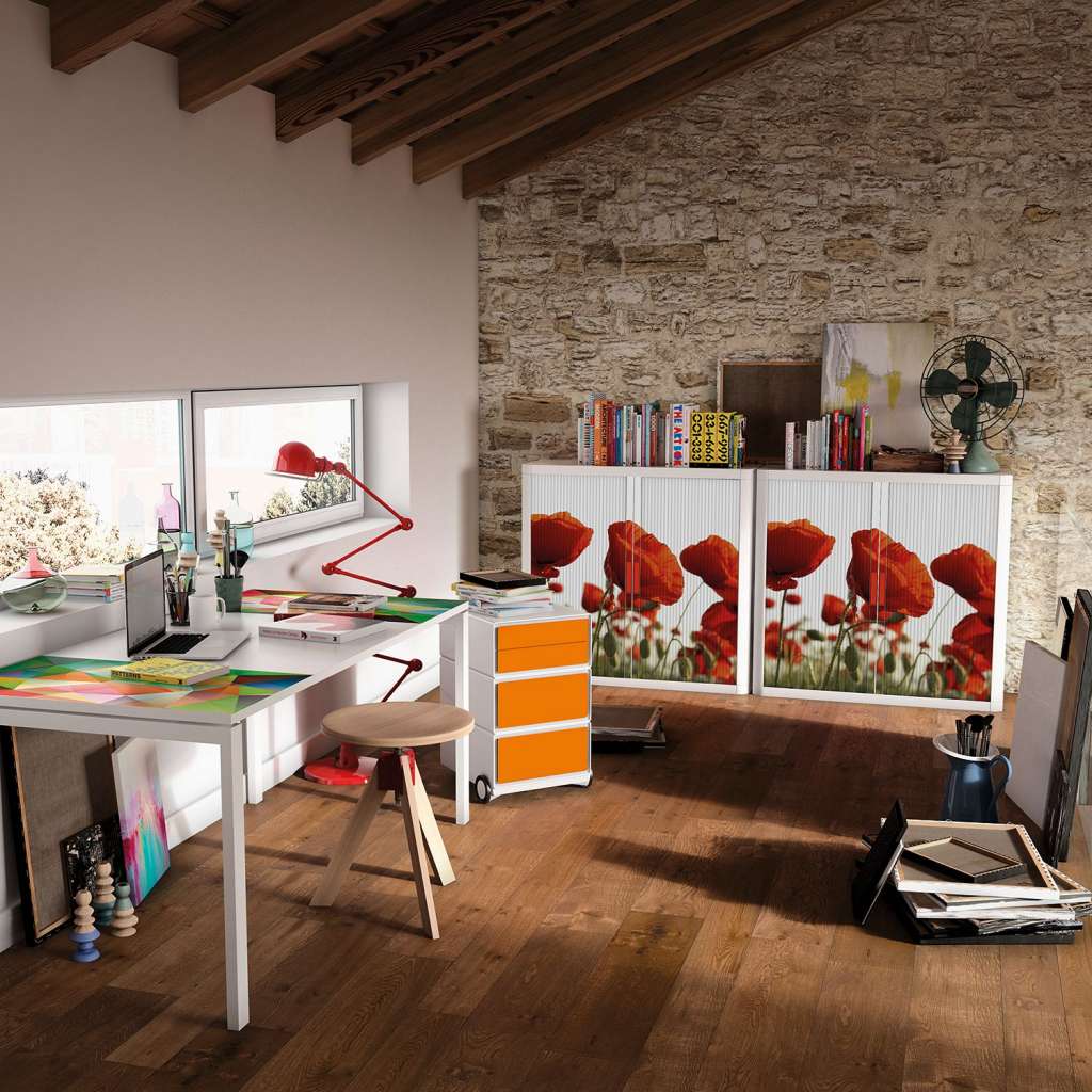 home24 Rollladenschrank easyOffice Nature