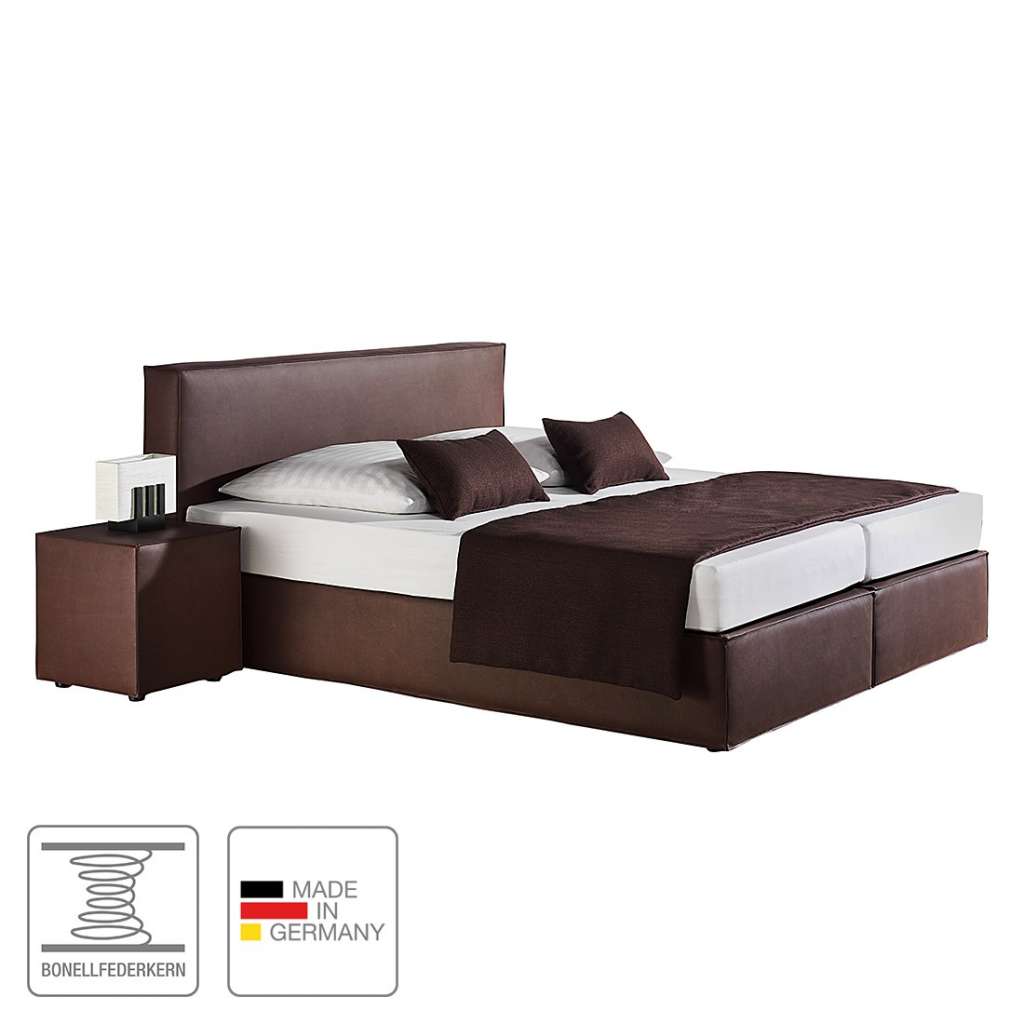 home24 Boxspringbett Cyra Kunstleder