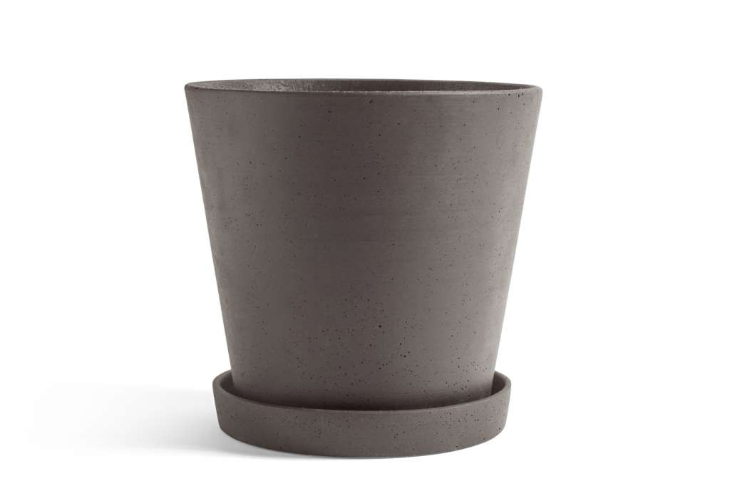 HAY - Blumentopf mit Untersetzer - pflaume - XXL - outdoor