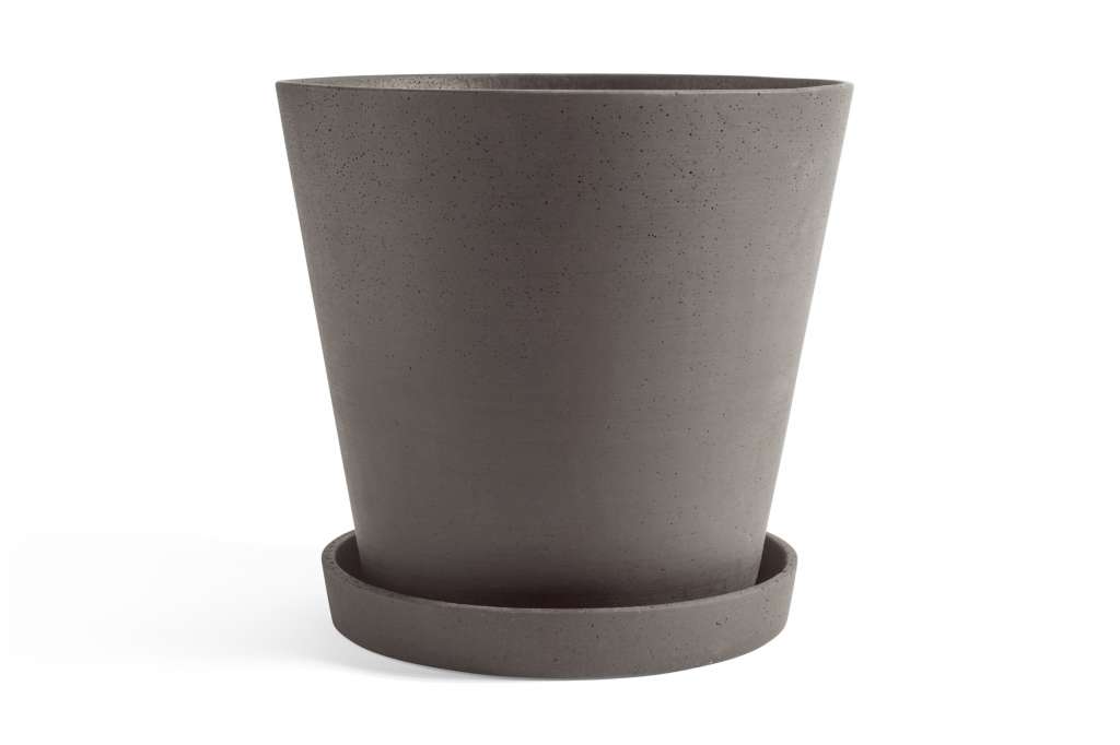 HAY - Blumentopf mit Untersetzer - pflaume - XXXL - outdoor