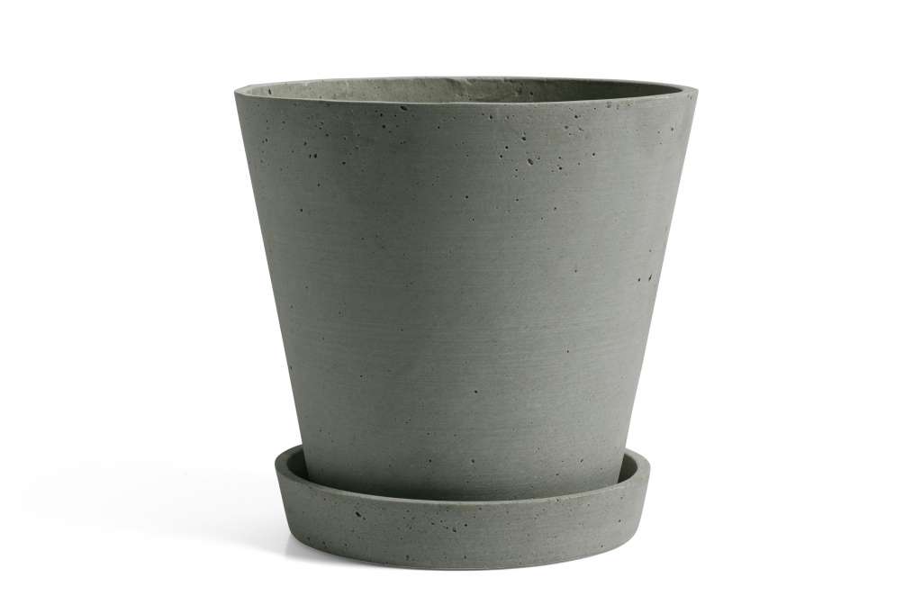 HAY - Blumentopf mit Untersetzer - grün - XL - outdoor