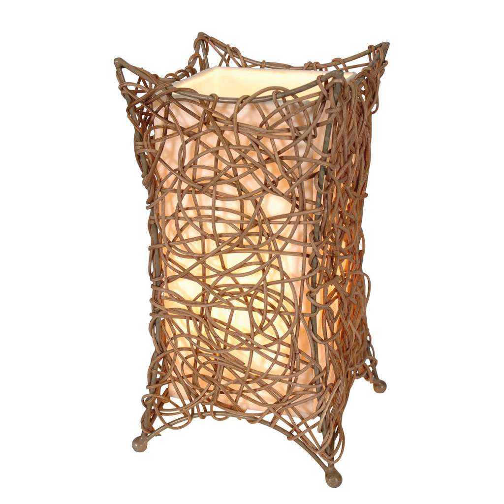 home24 Korb-Tischleuchte Hurly-Burly Beige